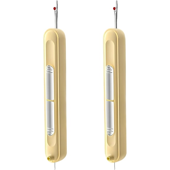 Upgraded 2 in 1 Automatic Needle Threaders Seam Ripper,Quilting Supplies Sewing Kit,Quick Sewing Machine Loop Needle Threaders