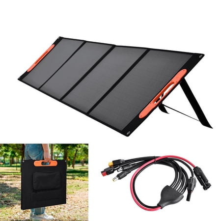 Upgraded 200W Foldable Solar Panel, 23.5% High Efficiency ETFE Charger with Solar Cable, IP65 Waterproof with Adjustable Kickstands for RV Camping