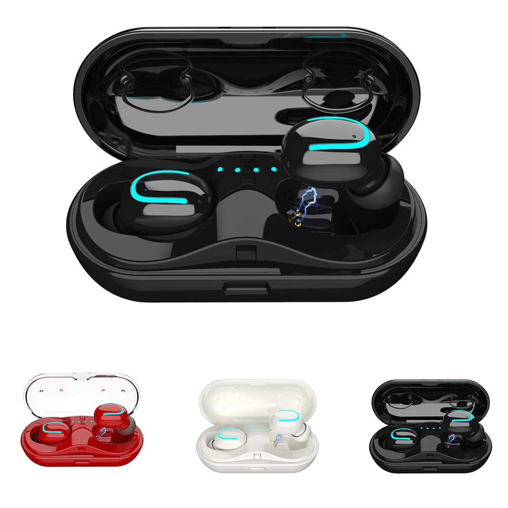 Upgraded 2019 True Wireless Bluetooth Earbuds 24 Hours Playtime Quality Stereo Sound Latest 5.0 Strong Connection Memory Foam Earmuffs Headphones