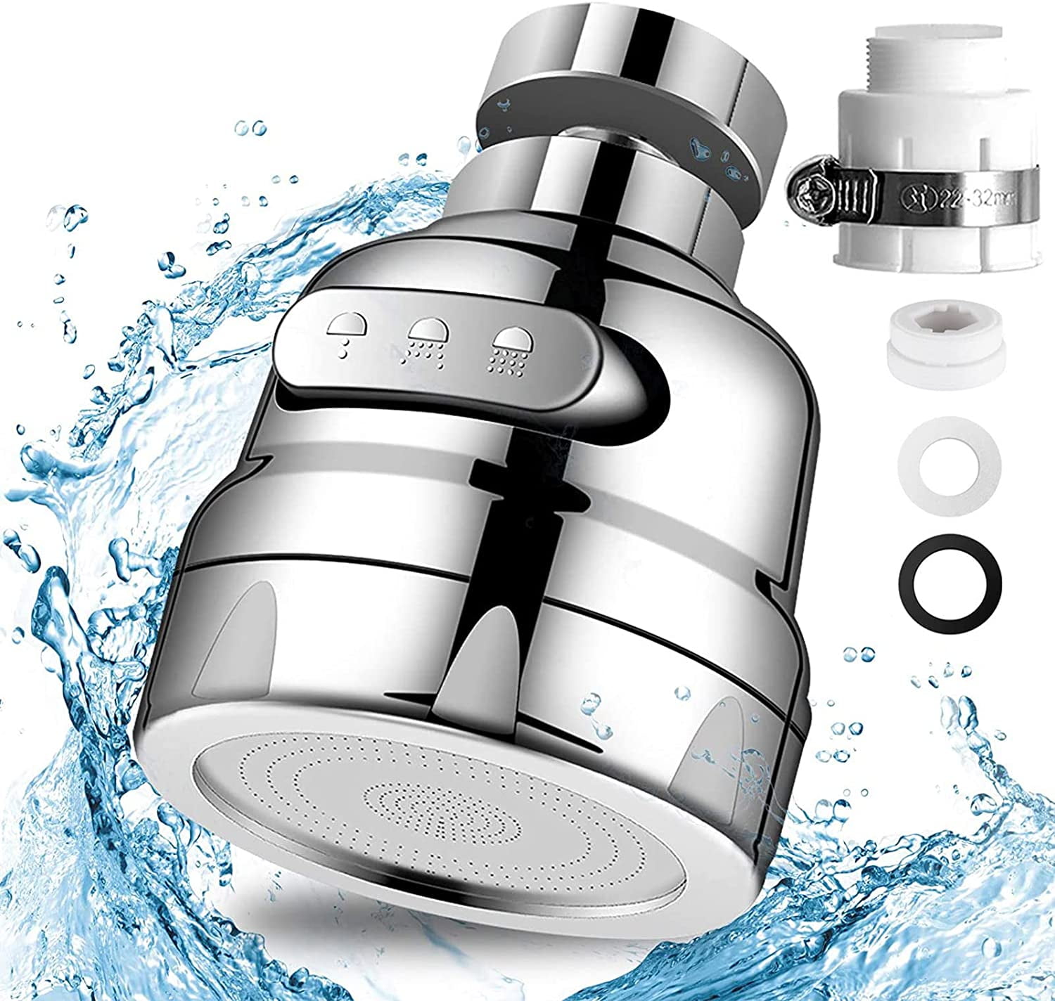 Upgraded 2022 Movable Kitchen Faucet Head replacement 360° Rotatable