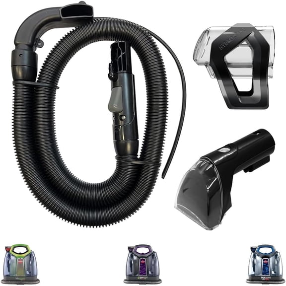 (Upgraded 2025) Flexible Replacement Hose with 3" Tough Stain Brush & Self-Cleaning Tool for Bissell Little Green & SpotClean Carpet Vacuum Cleaners, Fits Models 2694, 2513, 5207, 4720M Series & More