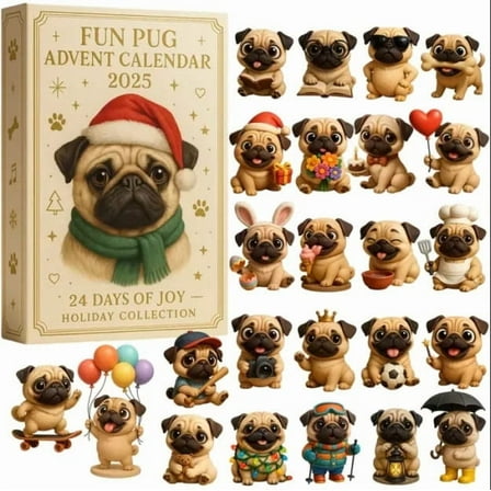 Upgraded 2025 Funs Hound Dog Christmas Advent Calendar