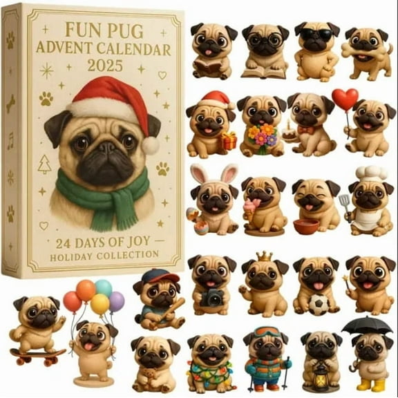 Upgraded 2025 Funs Hound Dog Christmas Advent Calendar