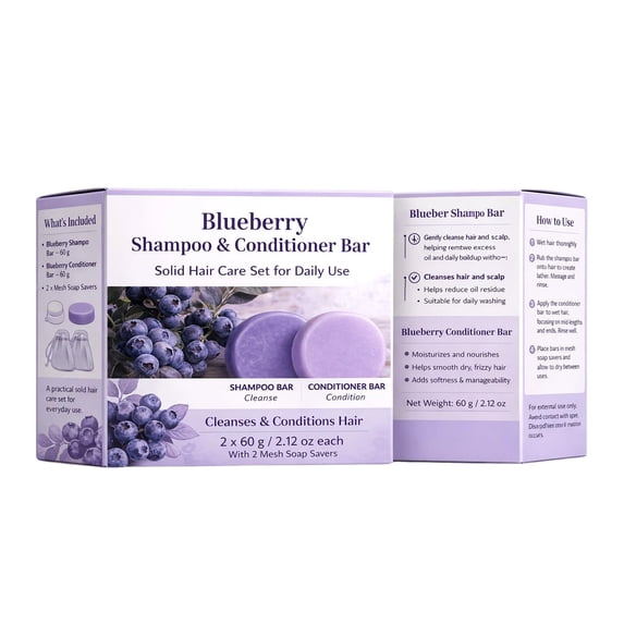 Upgraded 2026 Blueberry Shampoo And Hair Soap Nourishes Hair And Prevents Dryness And Tangles