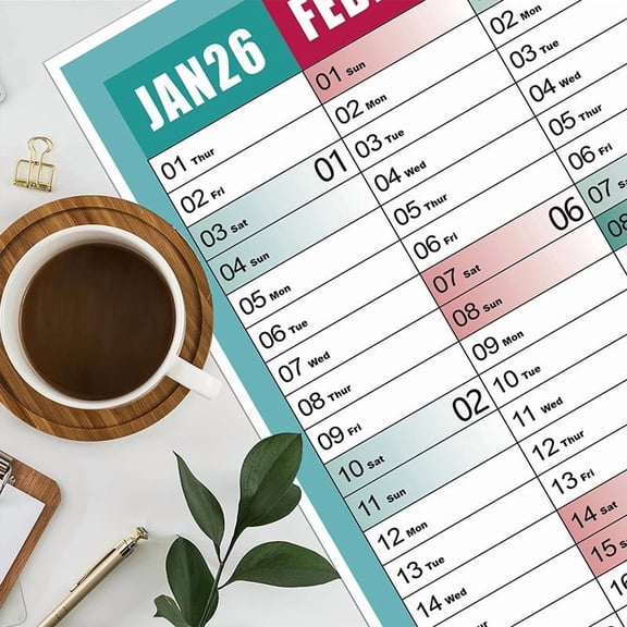 Upgraded 2026 Large Wall Calendar 12 Month Yearly Planner With Stickers Academic Organizer E