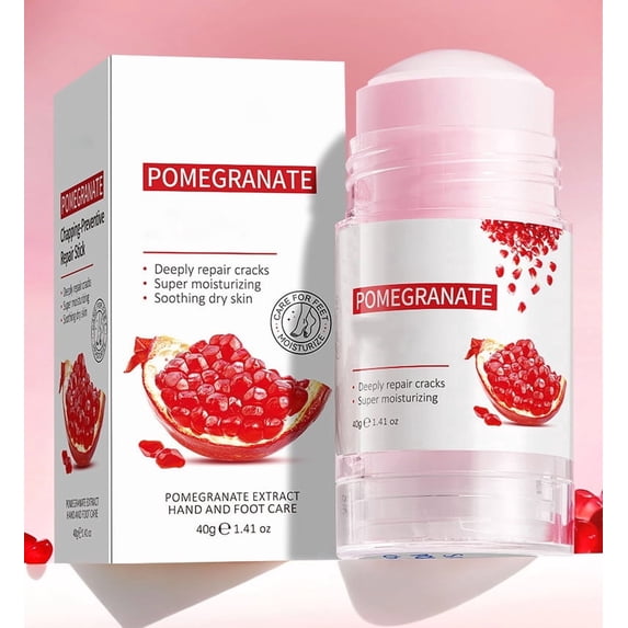 Upgraded 2026 Pomegranate Hand And Foot Care Stick - 40g Hydrating Balm For Dry Cracked Repairs Heel Cracks And Roughness With Aloe And Petroleum Jelly