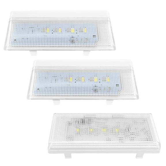 Upgraded 2Pcs W10515057 & 1Pc W10515058 Refrigerator LED Light Set with Cover, Replacement for WPW10515057, WPW10515058, Compatible with Whirlpool, KitchenAid, Maytag, and Kenmore/Sears Refrigerators