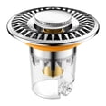 thumbnail image 1 of Upgraded 3 in 1 Bathroom Sink Drain Strainer,Pop Up Stopper Tub Stopper Shower Drain Hair Catcher with Strainer,Universal Sink Plug,Bathroom Bathtub Plug & Drain Protector Fit 1.25''-2.36'' Basin, 1 of 6