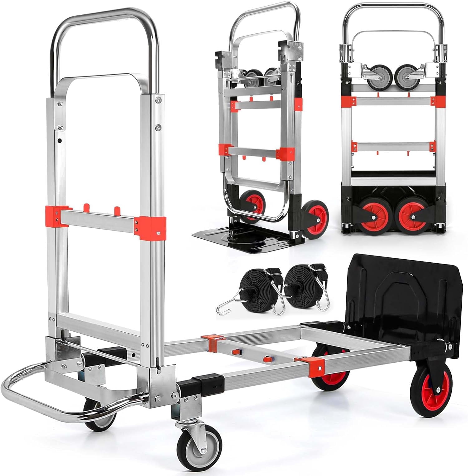 Upgraded 3 in 1 Folding Hand , 600 lbs Convertible Cart, Collapsible ...