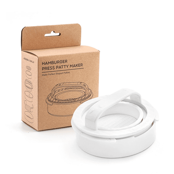 Upgraded 3 in 1 Non-Stick Hamburger Press Patty Maker, Durable Burger Press for Stuffed Burgers, Sliders, Veggie & Beef Patties, Easy to Clean, Kitchen Gadgets for BBQ, Grilling & Barbecue