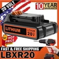 thumbnail image 1 of Upgraded 3.8Ah LBXR20 Battery Replacement for Black and Decker 20V Lithium Battery Max LB20 LBX20 LBXR20-OPE LBXR2020-OPE LB2X4020-OPE LBXR20B-2 LST220 Cordless Power Tool, 1 of 7