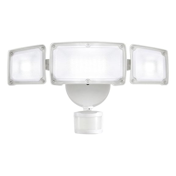 Upgraded 3 Head LED Motion Sensor Security Flood Light White 40W