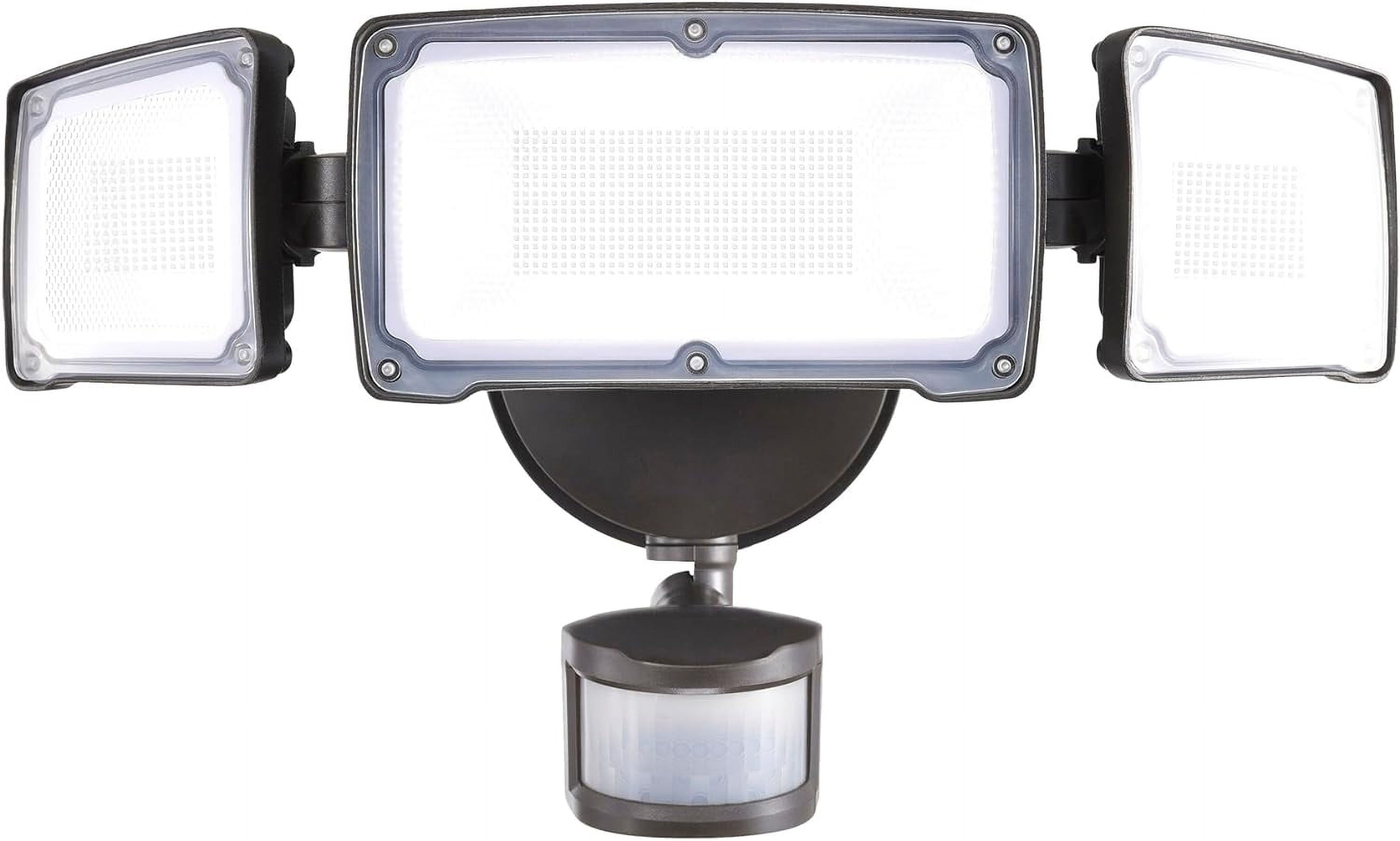Upgraded 3 Head LED Security Lights with Motion Sensor, 40W, 3800LM ...