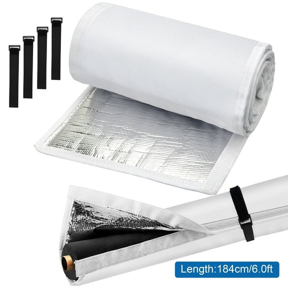 Upgraded 3-Layer HVAC Copper Pipe Insulation Cover, 72 x 10.2" 600D Oxford AC Pipe Insulation Cover for Outside, Outdoor Flexible Air Conditioner Line Insulation Sleeve