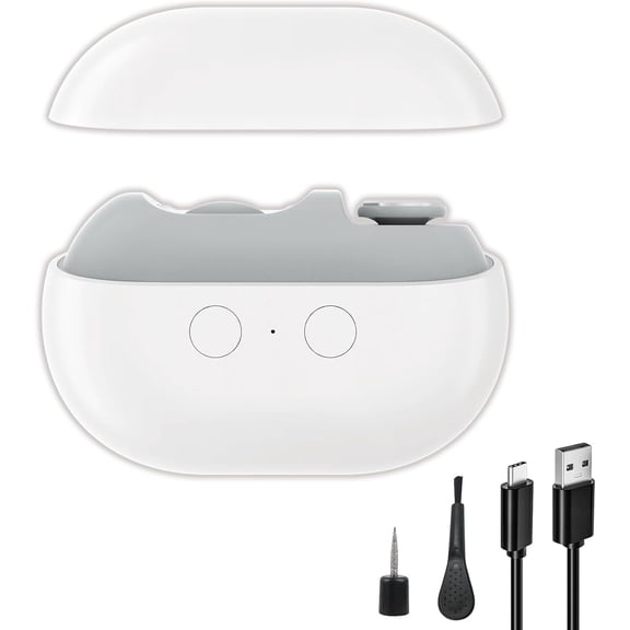 Upgraded 3-in-1 Automatic Nail Clipper with LED Light & Magnetic Cover, 2-Speed Electric Nail Trimmer for Seniors & Adults, USB Rechargeable, Built-in Nail Debris Storage, White