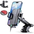 thumbnail image 1 of Upgraded 3-in-1 Car Phone Holder Mount [Powerful Suction] Phone Mount for Car Dashboard Air Vent Windshield,for All iPhone Android Phone (Black), 1 of 1