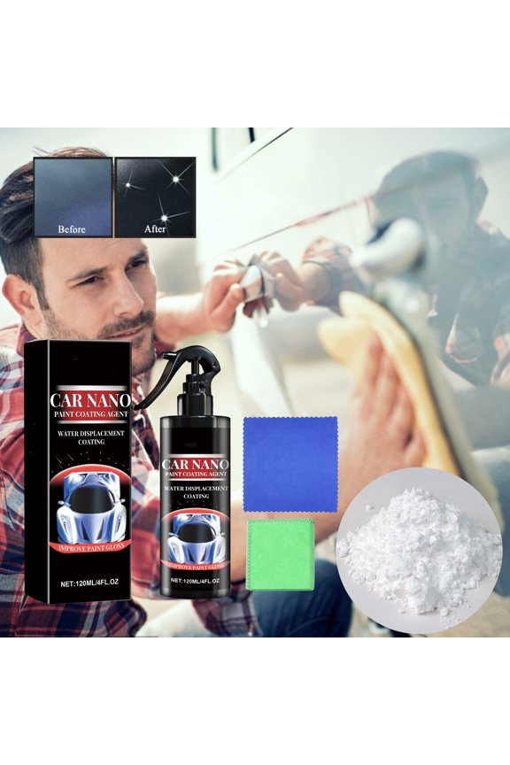 Upgraded 3‑in‑1 Ceramic Car Coating Spray, Hydrophobic Paint Protection, Waterless Wash & Gloss Enhancer, Scratch Repair, 120ml (4 fl oz)