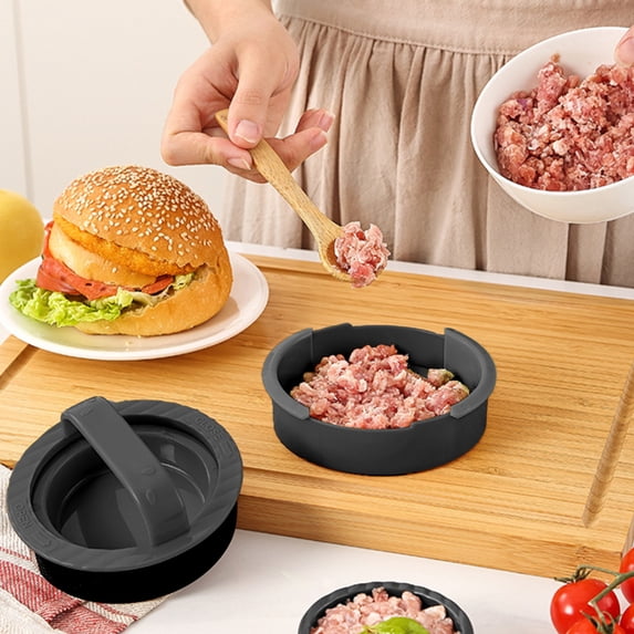 Upgraded 3 in 1 Non-Stick Hamburger Press Patty Maker, Durable Burger Press for Stuffed Burgers,Veggie & Beef Patties,Kitchen Gadgets