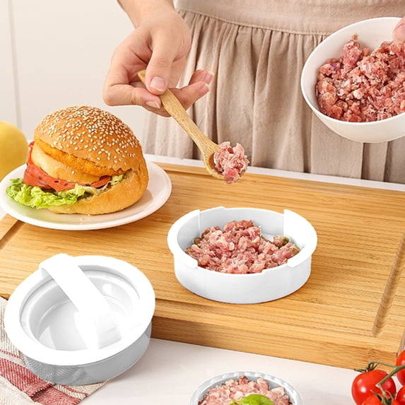 Upgraded 3 in 1 Non-Stick Hamburger Press Patty Maker, Durable Burger Press for Stuffed Burgers,Veggie & Beef Patties,Kitchen Gadgets