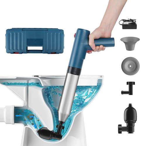 Upgraded 304 Stainless Steel High-Pressure Toilet Plunger Kit – Air ...