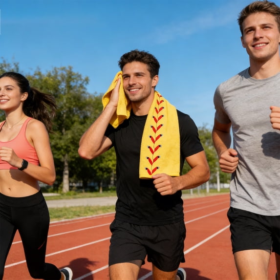 Upgraded 31.5"x11.8" Baseball Patterns Cooling Towel Sports Sweat Wipe Quick Dry Cold Towel For Gym Workout Running Yoga Outdoor Activities Fitness F