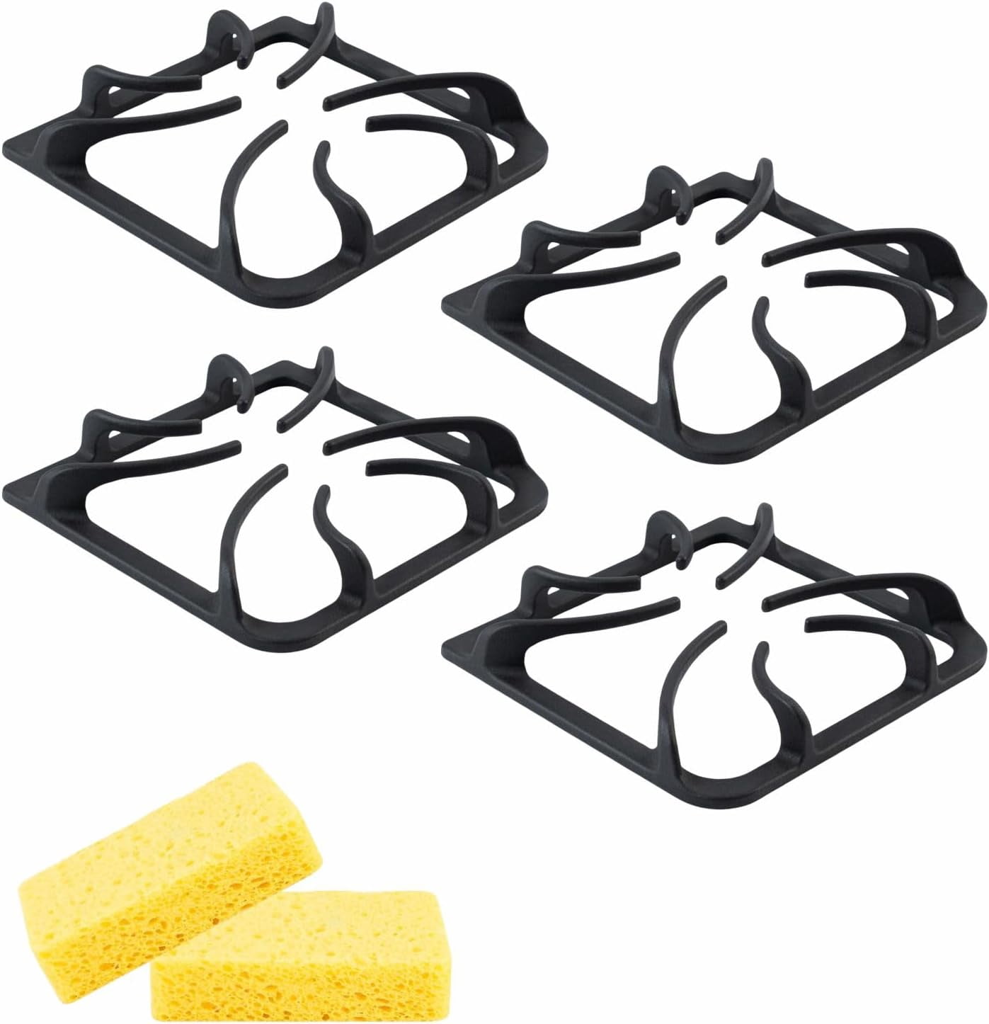 Upgraded 316202405 Cast Iron Stove Burner Grate Set for Frigidaire Kenmore Gas Ranges, Gas Stove Burner Grates Replacement Parts, 8.8 x 8.8 Inch Grates 4 Pcs