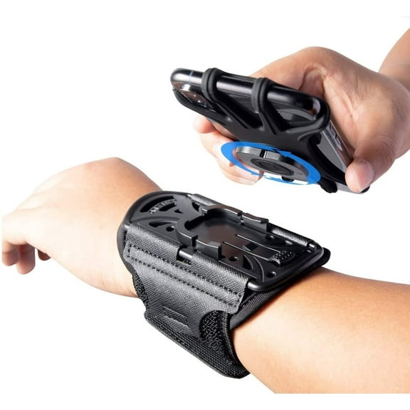 Upgraded 360° Rotation Wristband Phone Holder for 4-6.5 Inch Phones