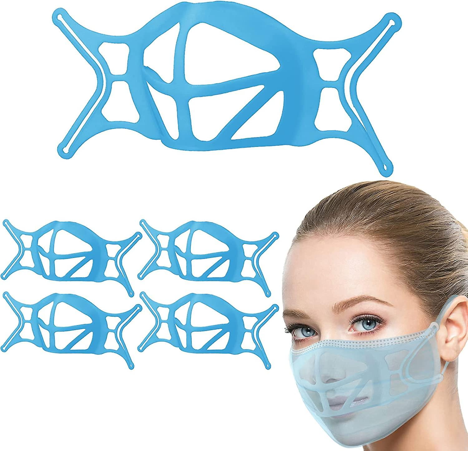 Upgraded 3d Silicone Face Mask Bracket With Earloops,breathe Cup Turtle Shape,cool Insert For
