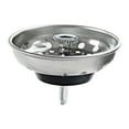 thumbnail image 1 of Upgraded 3in1 Kitchen Sink Drain Strainer & Sink Stopper, Stainless Steel Kitchen Drain Plug & Sink Installation Parts with Anti-Clogging Basket, Fit US Standard 3-1/2'' Sink Drain Hole, Silver, 1 of 8