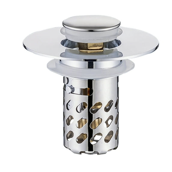 Upgraded 4-In-1 Bathroom Sink Stopper With 2-Layer Detachable Hair Catcher Filter Basket Universal Fit 1.1-36 Us Basin Anti-Clogging Sewer Gas Blocking Pop-Up Mechanism For Water