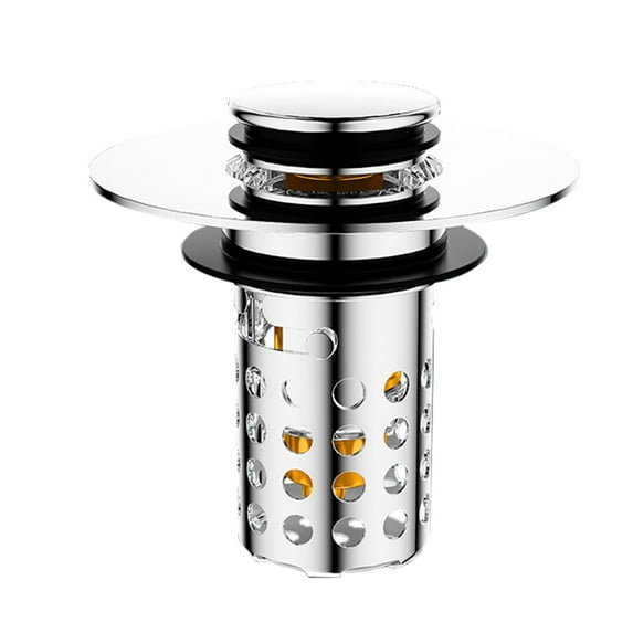 Upgraded 4-In-One Bathroom Sink Stopper With Universal Fit For 1.1-36 Us Basin, 2-Layer Detachable Hair Catcher Filter Basket, Stainless Steel Construction Anti-Clog & Odor