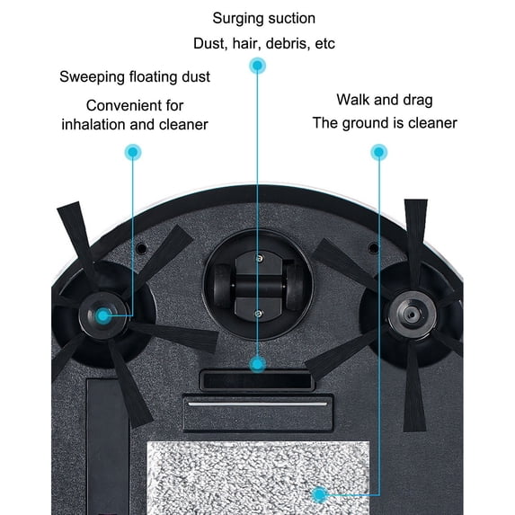 Upgraded 4-Motor Automatic Robotic Vacuum Cleaner, USB Rechargeable Smart Sweeper for Home, Pet Hair & Hard Floor Cleaning, Quiet Operation