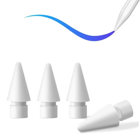 Upgraded 4 Pack Pencil Tips for Apple Pencil ,No Wear Out Fine Point Precise Control Pencil Replacement Nibs,Compatible with Apple Pencil 2 Gen iPad Pro Pencil,Apple Pencil Tip Replacement