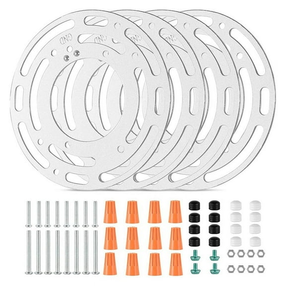 Upgraded 4-Pack Universal Lamp Mounting Brackets with Screws and Nuts for Ceiling Lights, Wall Lights1 set x light fixture mounting bracket