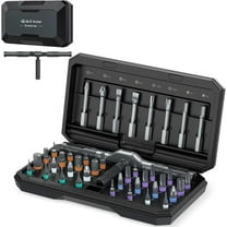 Upgraded 42 in 1 Magnetic Screwdriver Set, DIY Ratchet Screwdriver Set Magnetic with 40 PCS Bits, Precision Repair Tool Kit for Tools Furniture Computer Bicycle Black