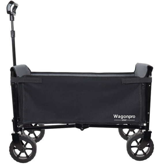 TheEshow 220Lbs Capacity Convertible All-in-One Folding Trolley with Upgraded 5x2 Inch Wide Wheels, Full-Side Opening, Dog Leash, Versatile Seating and Storage