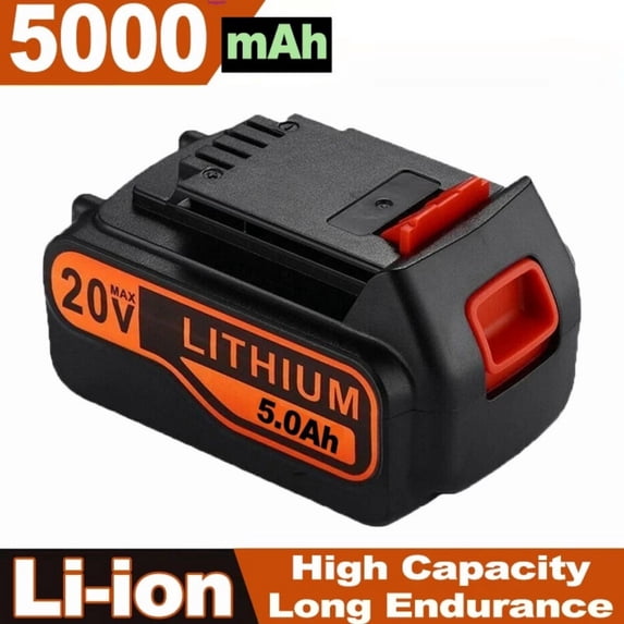 Upgraded 5000mAh 20V LBXR20 Replacement Battery for Black and Decker 20V Lithium Battery LB20 LBX20 LBXR2020-OPE LBXR20B-2 LBX4020