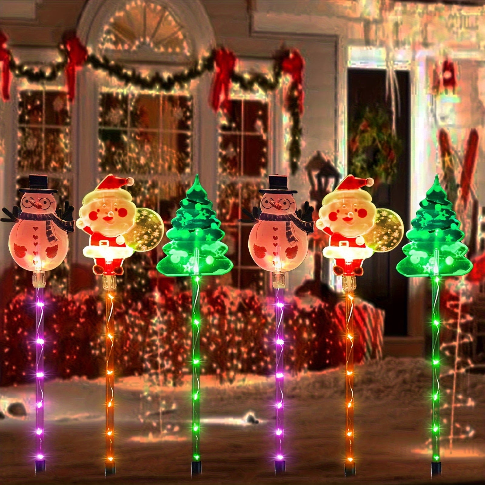 Led String Lights Indoor 6-Pack Of Moving Christmas Lights LED