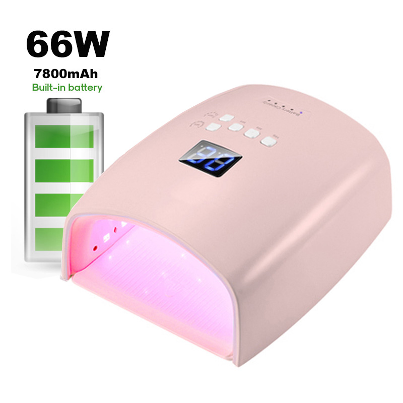 Upgraded 66W Rechargeable Nail Lamp S10 Cordless Nail Dryer Manicure