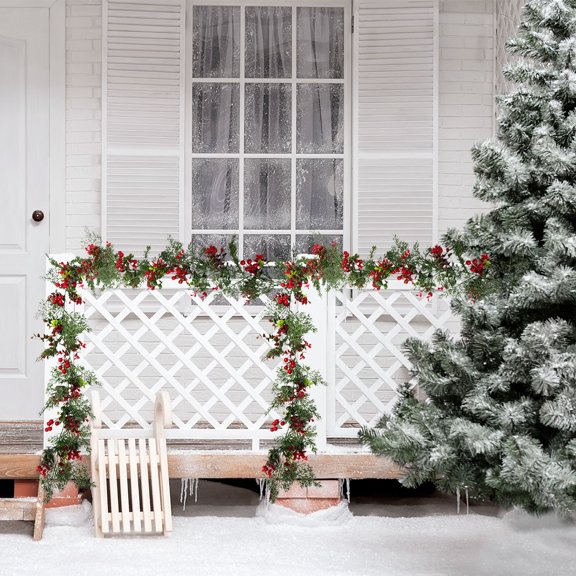 Upgraded 6ft Christmas Rattan Pin Needle Rattan Shaped Like A Dog Tail Christmas Party Decoration Home Decoration B