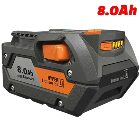 Upgraded 8.0Ah Compatible with Ridgid R840087 Hyper Lithium Battery Rigid 18Volt R840085 Power Tools