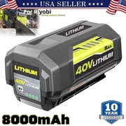 Upgraded 8.0Ah Replacement for Ryobi 40V Battery Compatible with OP4026 OP40601 OP4050A OP4040 40V Cordless Power Tools