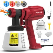 Upgraded 800W HVLP Paint Sprayer, Electric Paint Spray Gun with 1200ML Container, Electric Paint Sprayer with 4 Nozzles & 3 Patterns, Easy to Clean, for Fence, Walls, DIY Furniture, House Painting