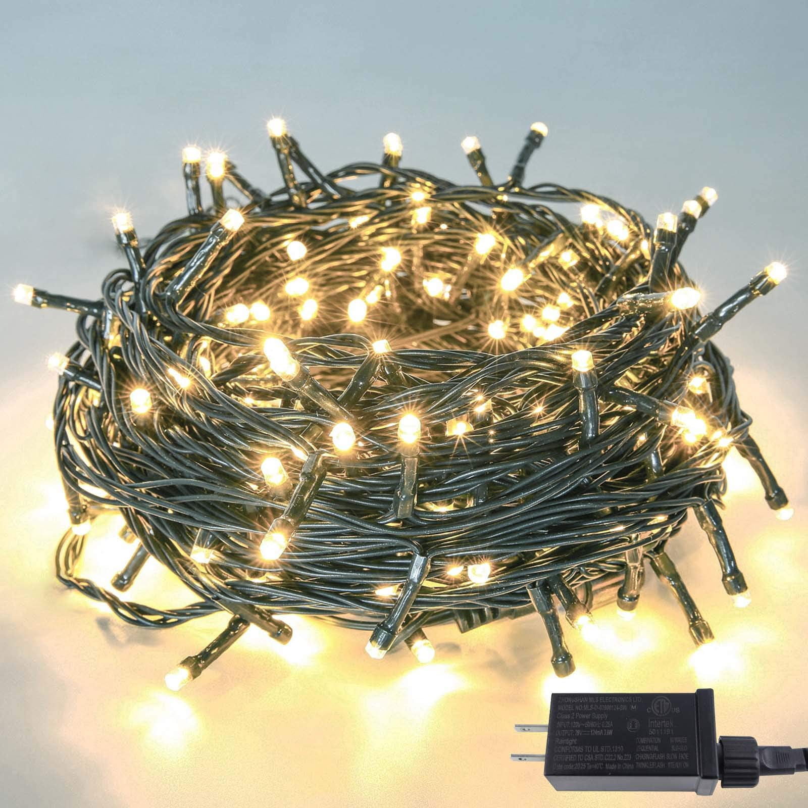 Upgraded 82FT 200 LED Christmas String Lights Outdoor/Indoor Timer