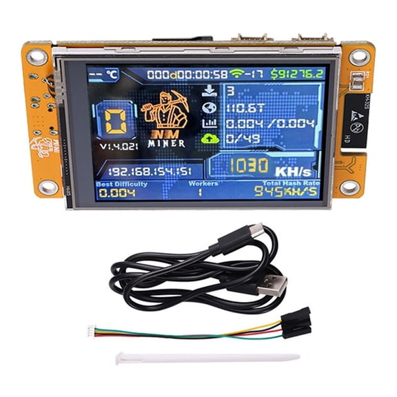 Upgraded 850KH/S Harshrate with 2.8 Inch Smart Display Bitcoin Crypto Solo Lottery Miner