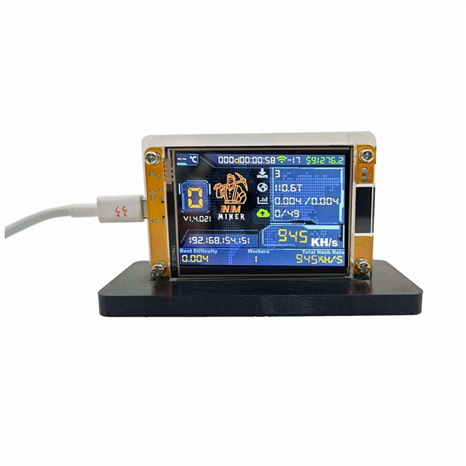 Upgraded 950KH/S Harshrate NMMiner 2.8 Inch Smart Display with Bracket ...