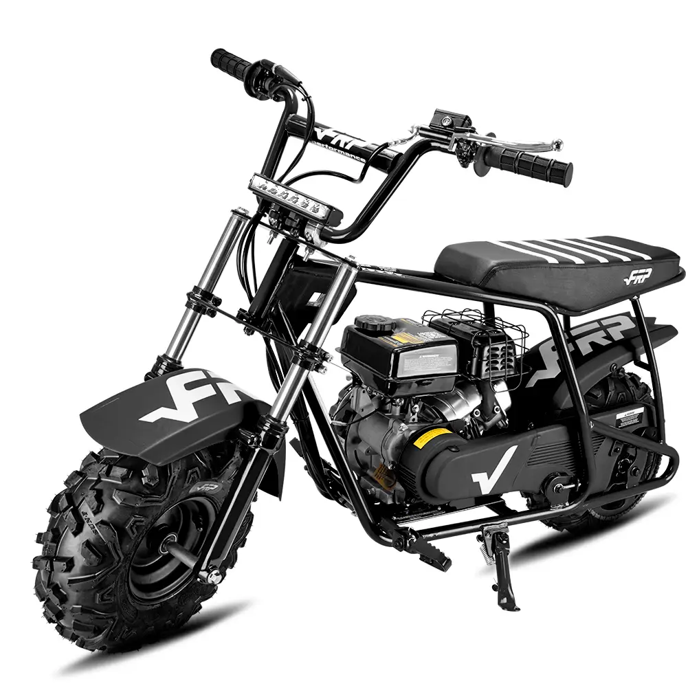 Upgraded 99cc 4-Stroke Gas Mini Bike for Ages 13+, Pull Start, Suspension Front Fork, Hydraulic Brakes, SUNF Tires, Up to 28 MPH, 220 lb Capacity – Black