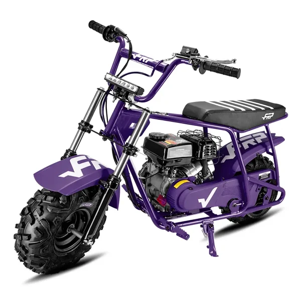 Upgraded 99cc 4-Stroke Gas Mini Bike for Ages 13+, Pull Start, Suspension Front Fork, Hydraulic Brakes, SUNF Tires, Up to 28 MPH, 220 lb Capacity – Purple