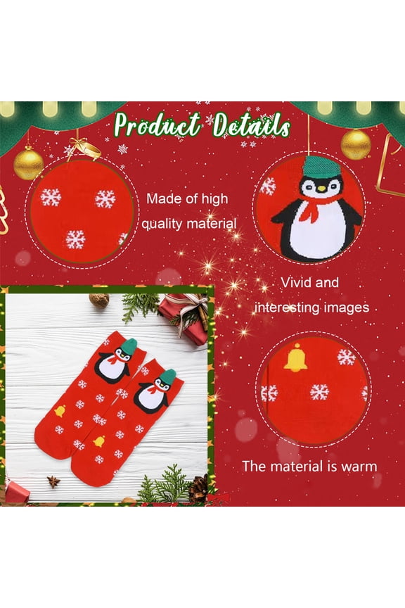 Upgraded A Pair Of Socks Christmas Socks Cute Cartoons Christmas Socks Mid Socks Suitable For Keeping Warm In Autumns And Winter C