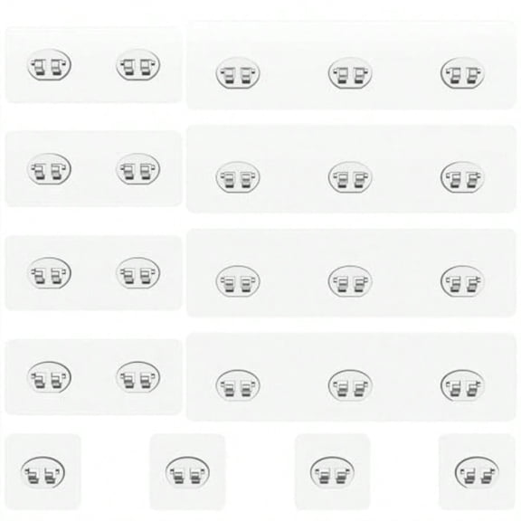 Upgraded Adhesive Hooks for Wall Mount Self-Adhesive Corner Shelf Shower Caddy Waterproof Bathroom and Kitchen Wire Hook 12 Pack